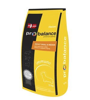 ProBalance корм для взрослых собак малых и средних пород, поддержка иммунитета