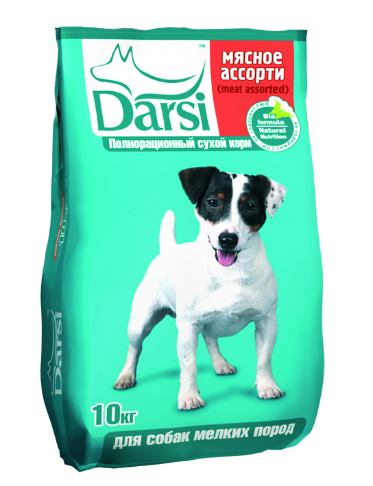 Дарси корм для взрослых cобак мелких пород, мясное ассорти