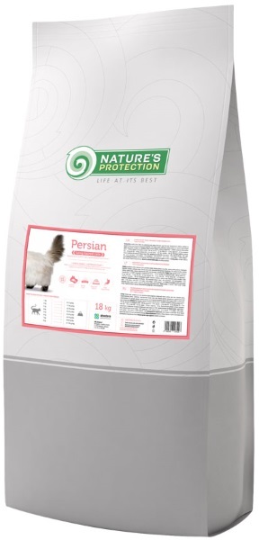 Nature’s Protection корм для взрослых кошек Персидской породы, курица, индейка и утка