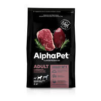 фронт Сухой корм AlphaPet для взр. собак медиум с гов. и потр. 2 кг
