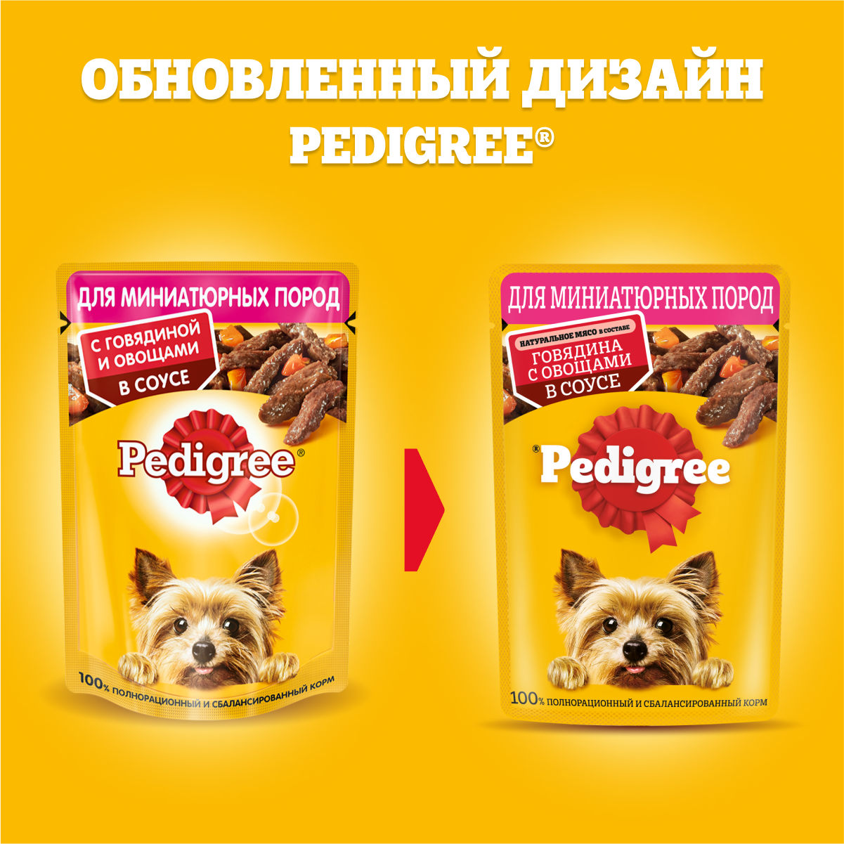 Влажный, миниатюрные породы, говядина и овощи