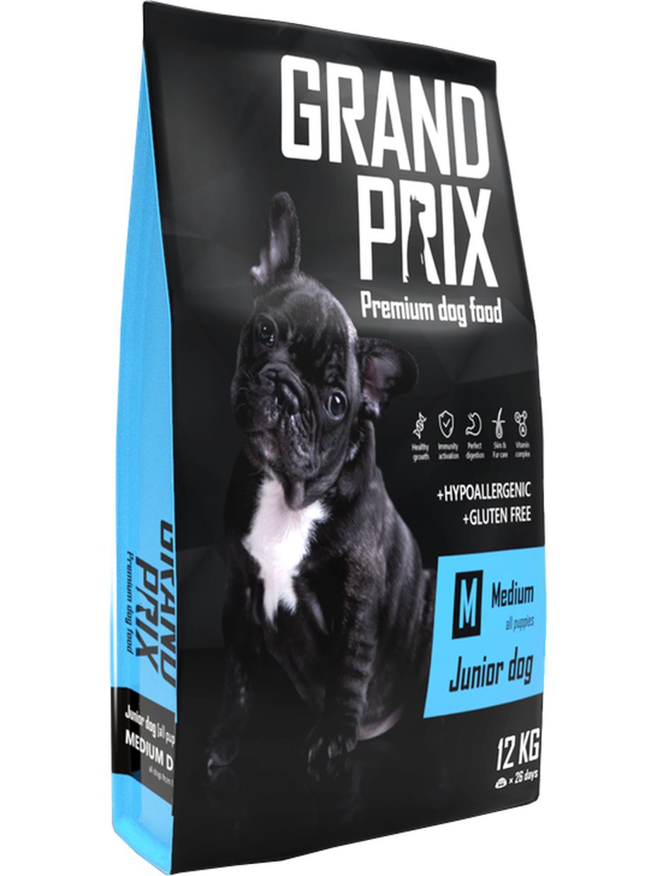 Grand Prix корм для щенков средних пород, курица (12 кг)