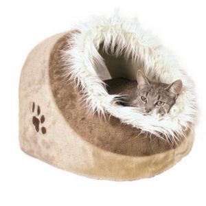 Описание Trixie Diamond Лежак-пещера для кошек и собак, антрацит/белый