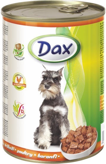 Dax консервы для взрослых собак всех пород, с домашней птицей