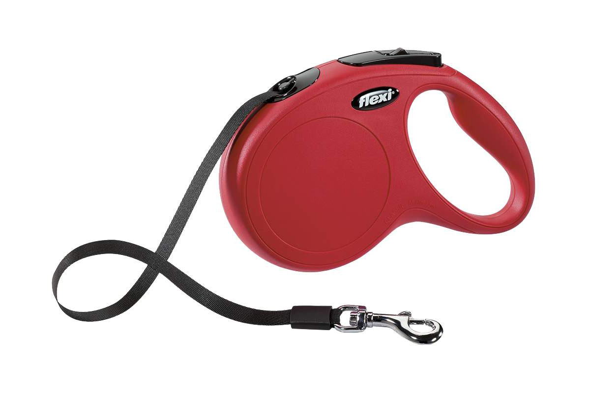 Flexi Classic рулетка-ремень (L (до 50 кг), красный)