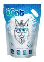 171.004 iCat snowflakes, силикагелевый наполнитель 5 л, с гранулами «snowflakes»
