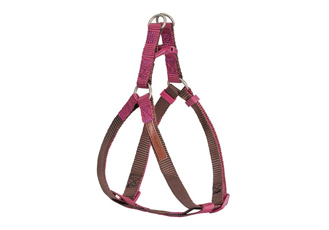 Camon шлейка регулируемая двухцветная, 15x350-600 мм коричневая, фуксия