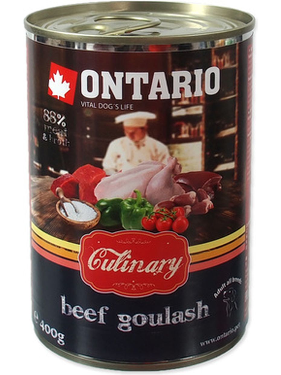 Ontario влажный корм для собак "Гуляш из говядины" (400 гр)