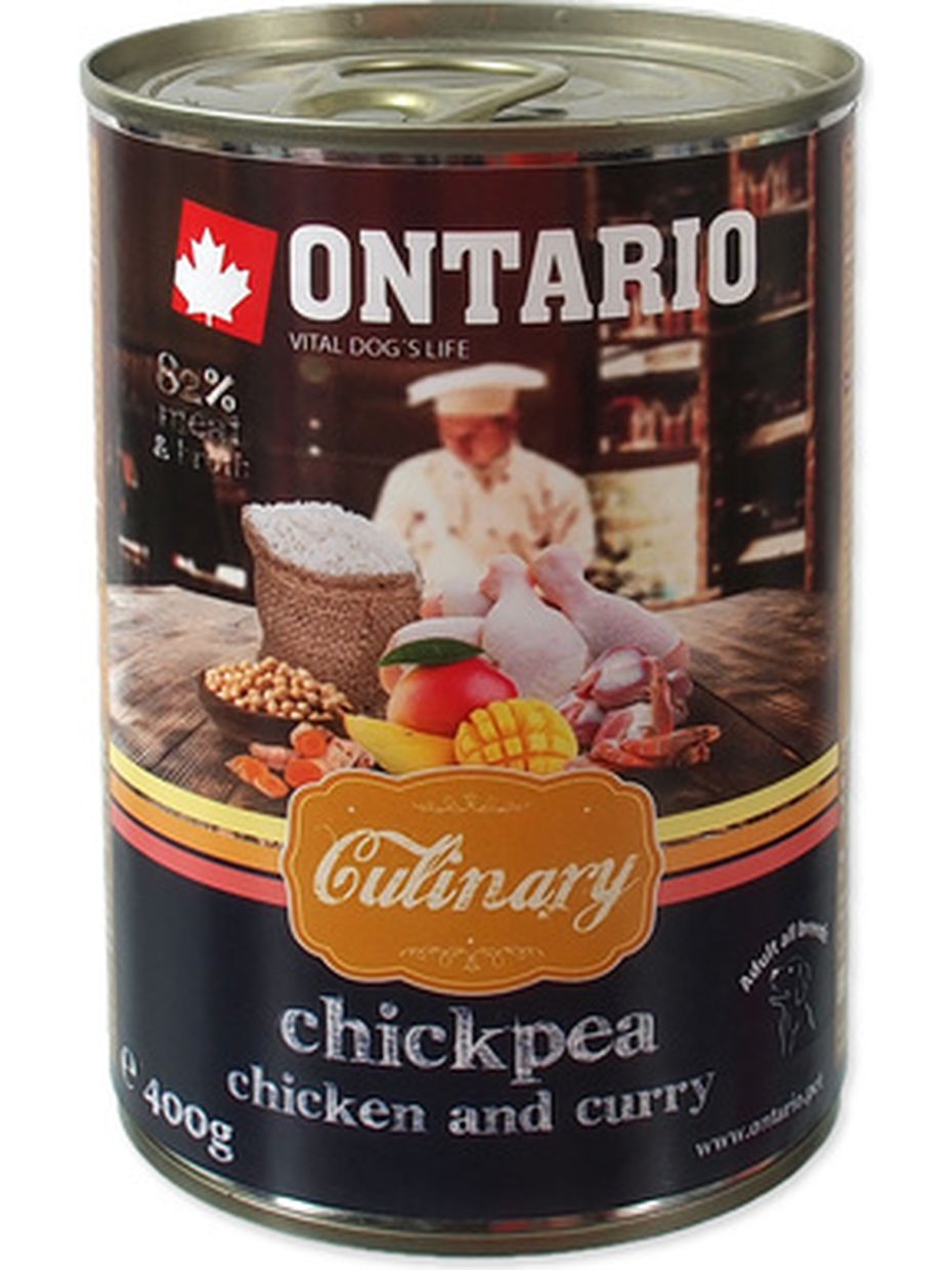 Ontario влажный корм для собак "Карри с курицей и нутом" (400 гр)
