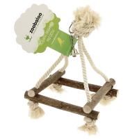 Zoobaloo игрушка для птиц, Качели 4D, хлопковый шнур с колоколом
