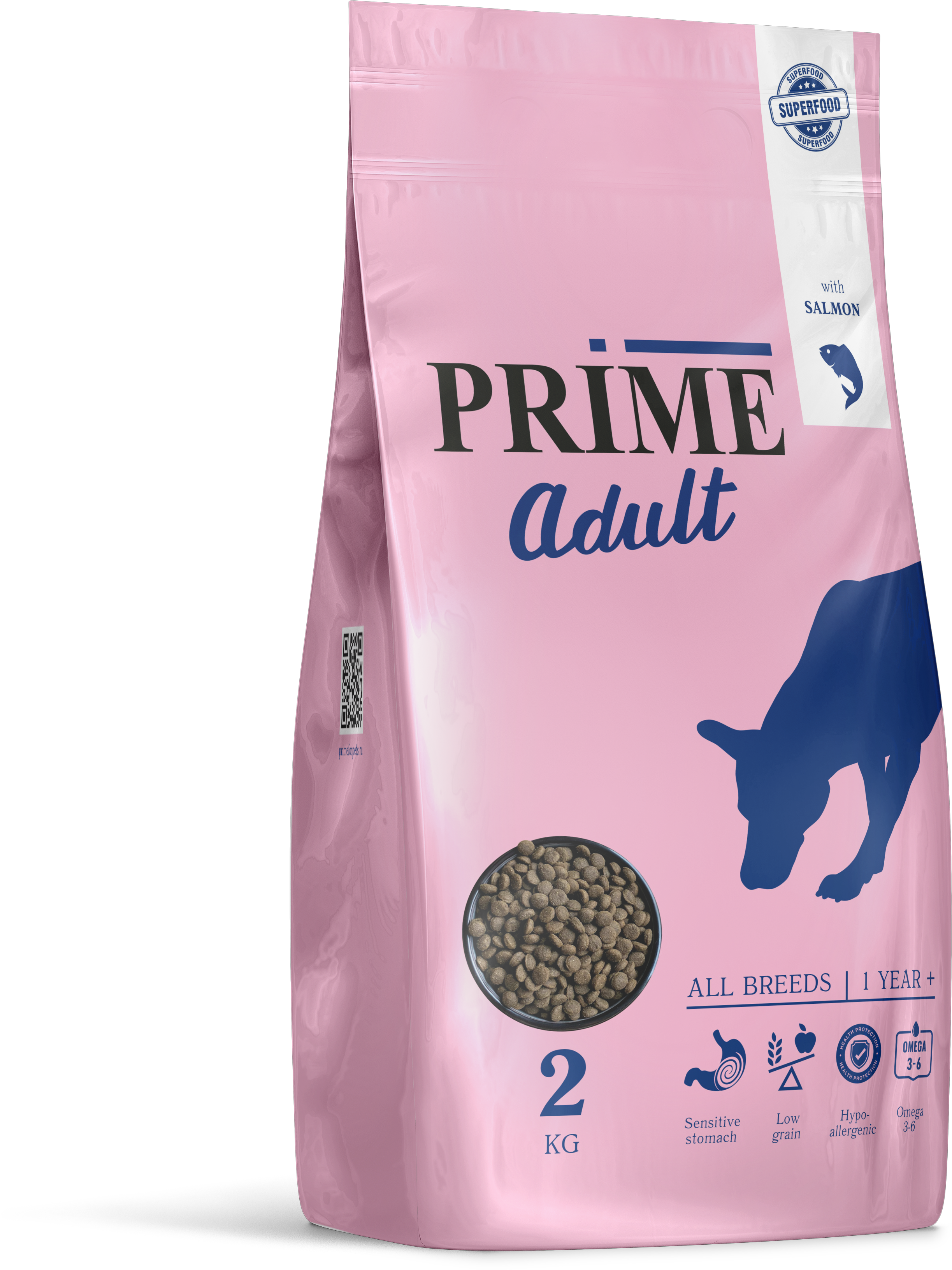 137.1.2726    PRIME HEALTHY SKIN&COAT лосось 2кг дсобак здоровая кожа и шерсть с 1г (уп5)