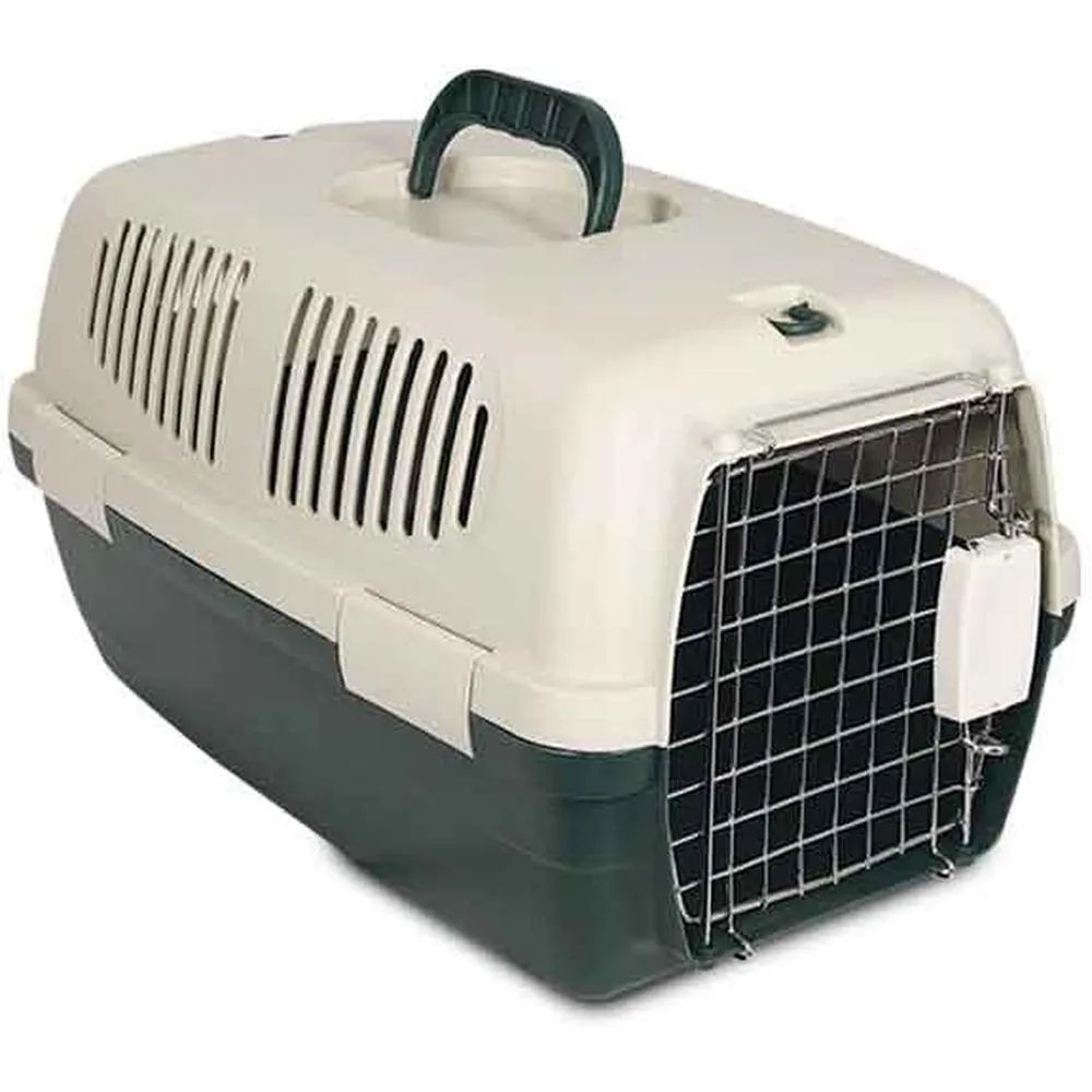 Triol Пластиковая для животных переноска для кошек пластик зеленый