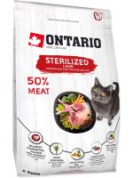 Ontario корм для стерилизованных кошек, с ягненком