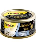 Gimcat Shiny Cat влажный корм для взрослых кошек, тунец с тыквой 