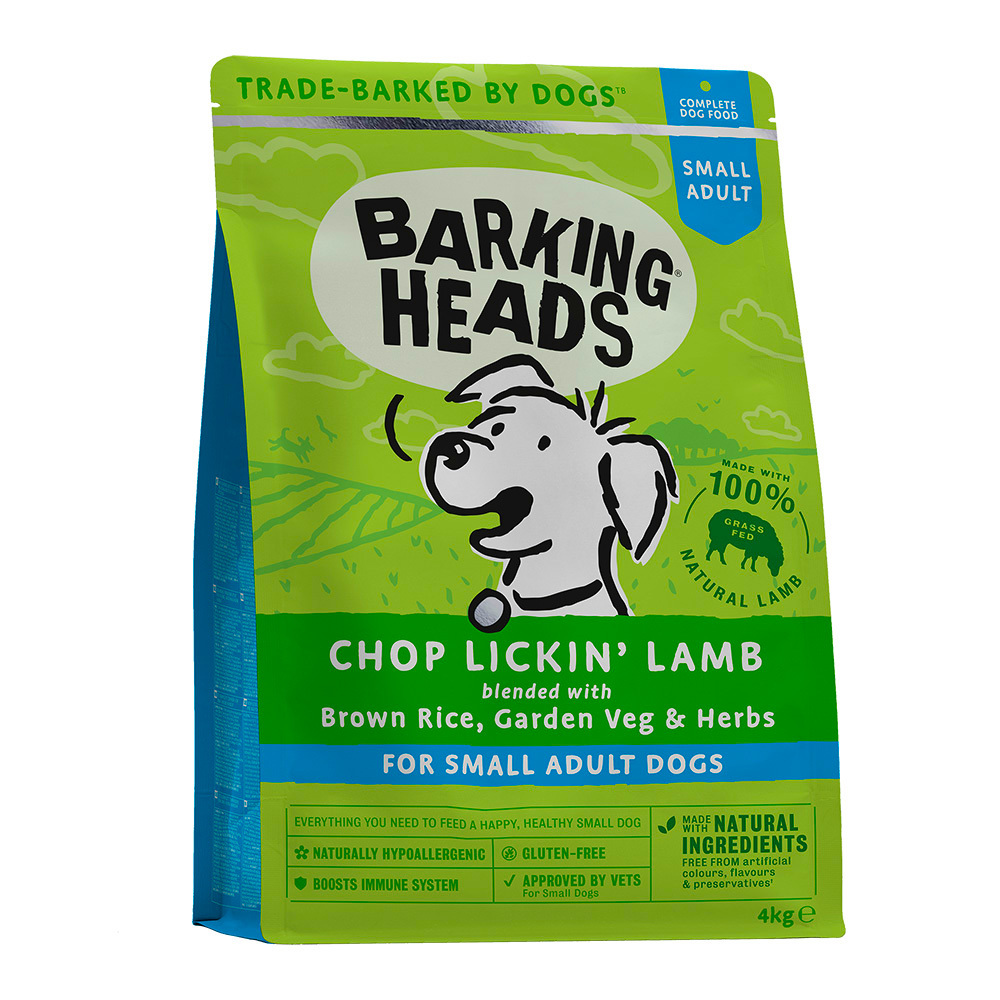 Barking Heads корм для взрослых собак малых пород, ягненок и  рис 