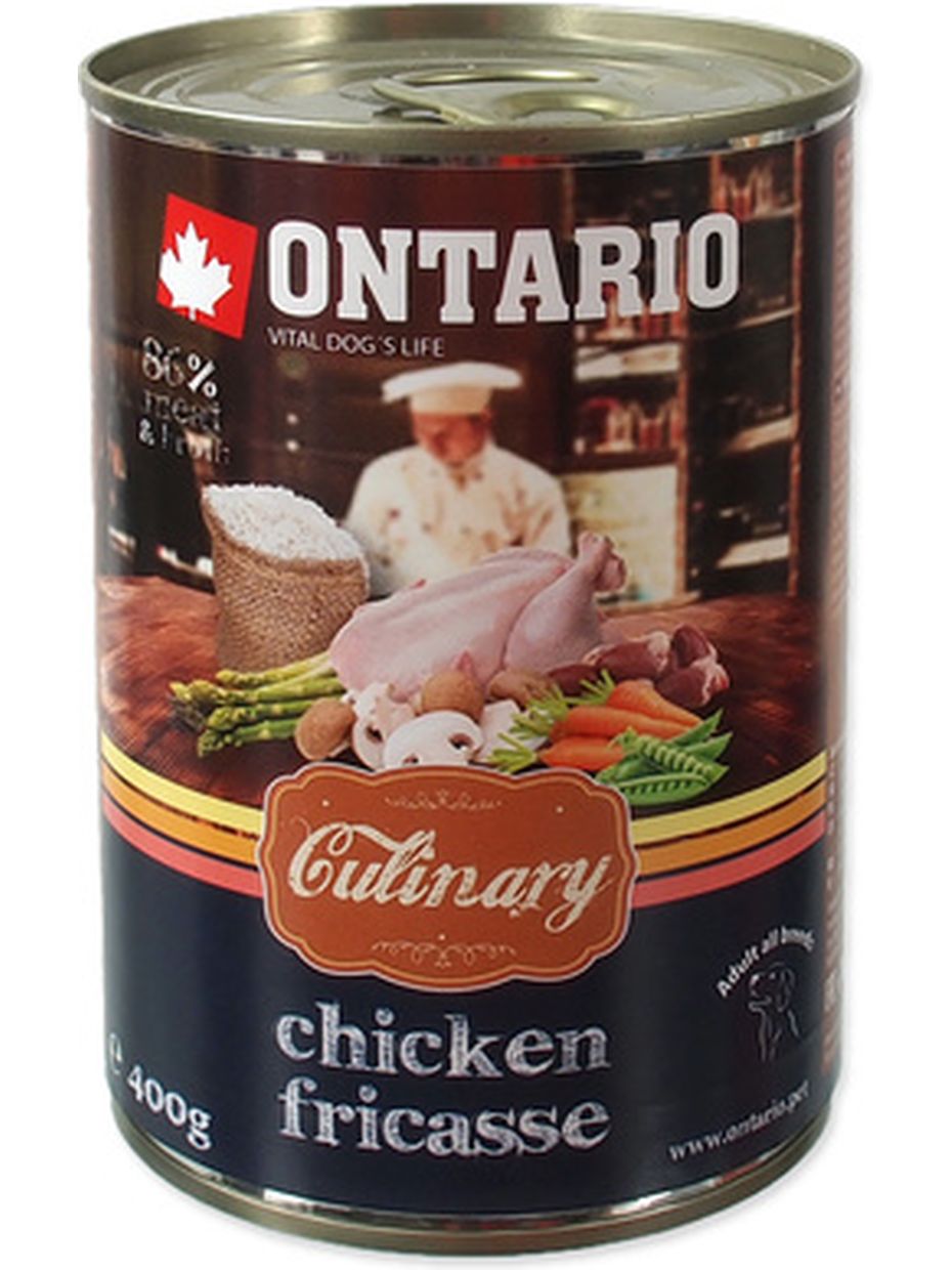 Ontario влажный корм для собак "Куриное фрикассе" (400 гр)