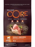 Wellness Core корм для взрослых собак средних пород, беззерновой, индейка и курица