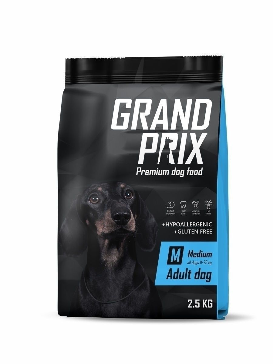 Grand Prix корм для собак средних пород, курица 2,5 кг