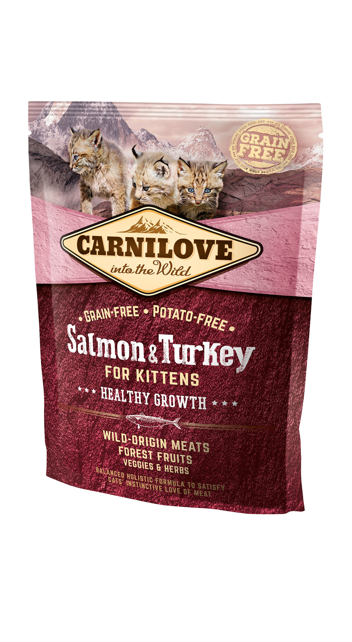 Brit Carnilove корм для котят всех пород, беззерновой, лосось и индейка