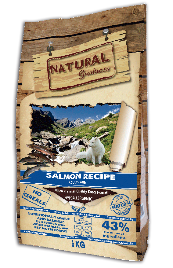 Natural Greatness гипоаллергенный корм для взрослых собак малых пород, чувствительное пищеварение, л