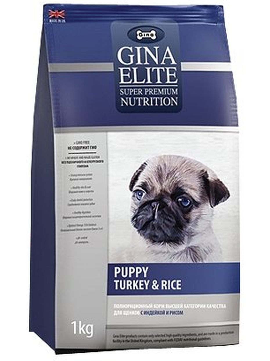 Gina Elite корм для щенков, индейка и рис (3 кг)