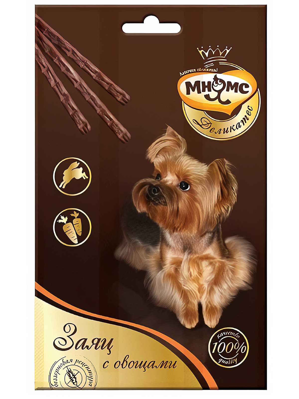 Мнямс Деликатес лакомые палочки 13,5 см для собак с зайцем и овощами (30шт в уп) (3*11 гр)