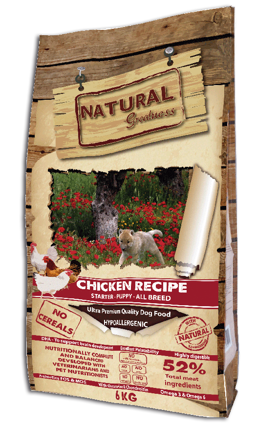 Natural Greatness  гипоаллергенный корм для щенков всех пород, курица