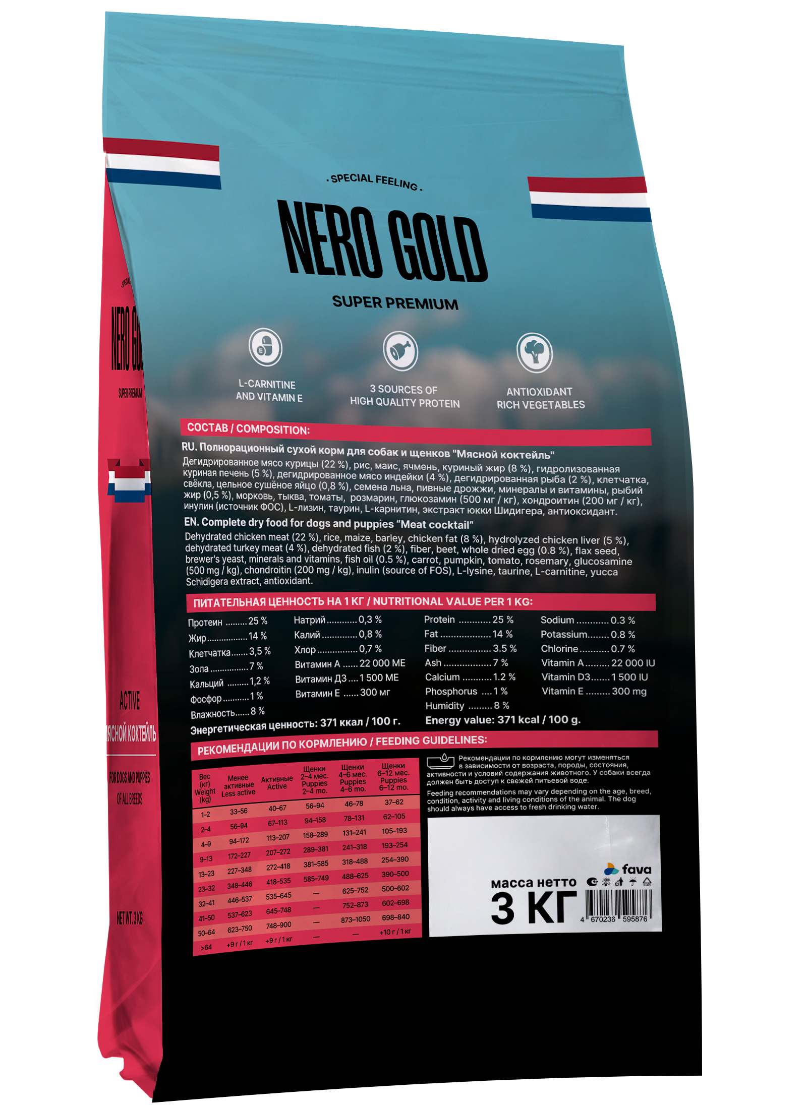 Nero Gold корм для собак и щенков 