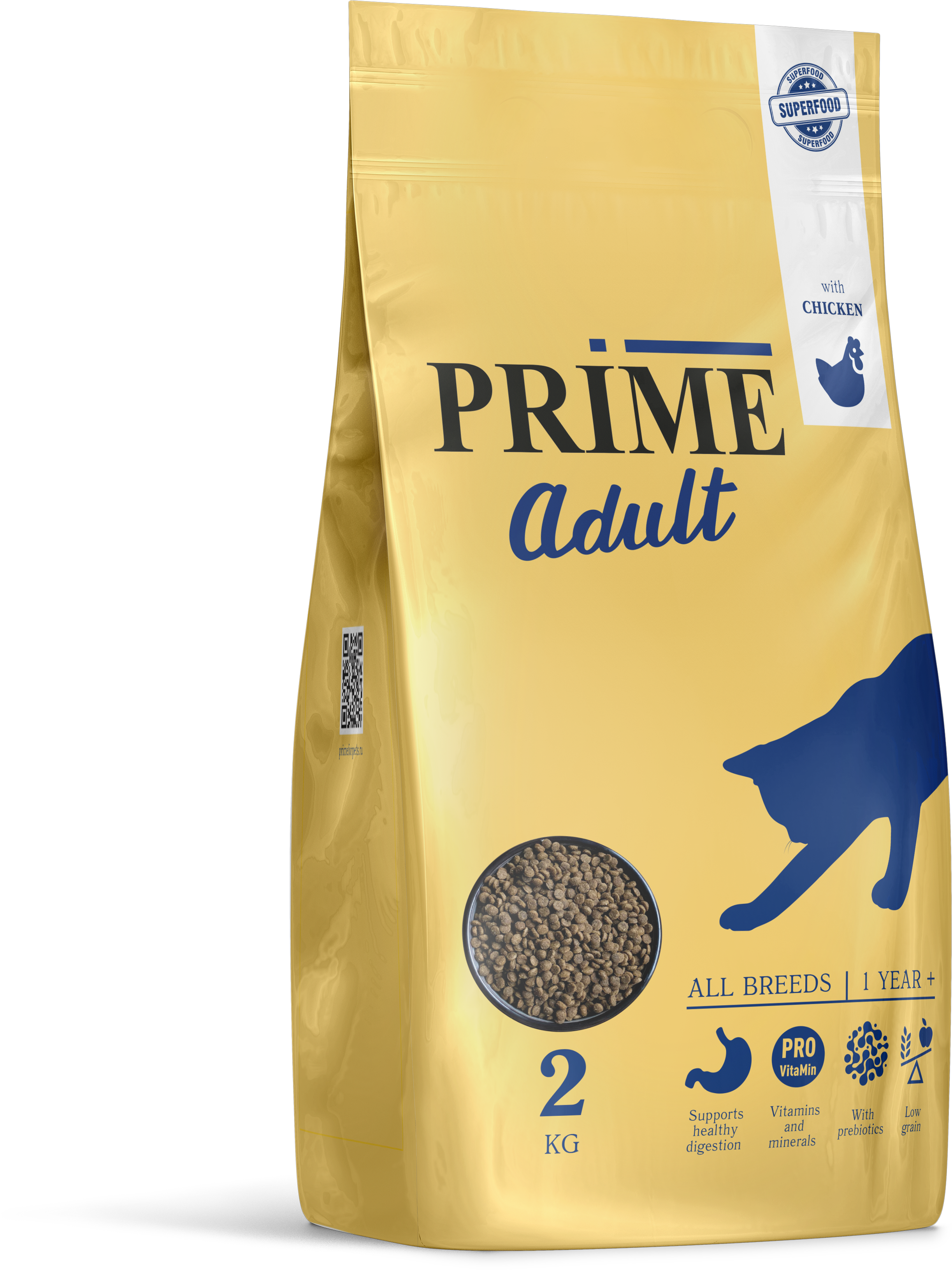 137.1.3126    PRIME ADULT курица 2кг дкошек с 1г (уп5)