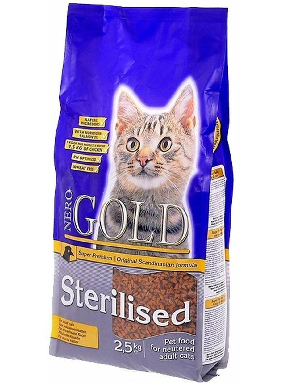 Nero Gold корм для стерилизованных кошек, профилактика МКБ (2,5 кг)