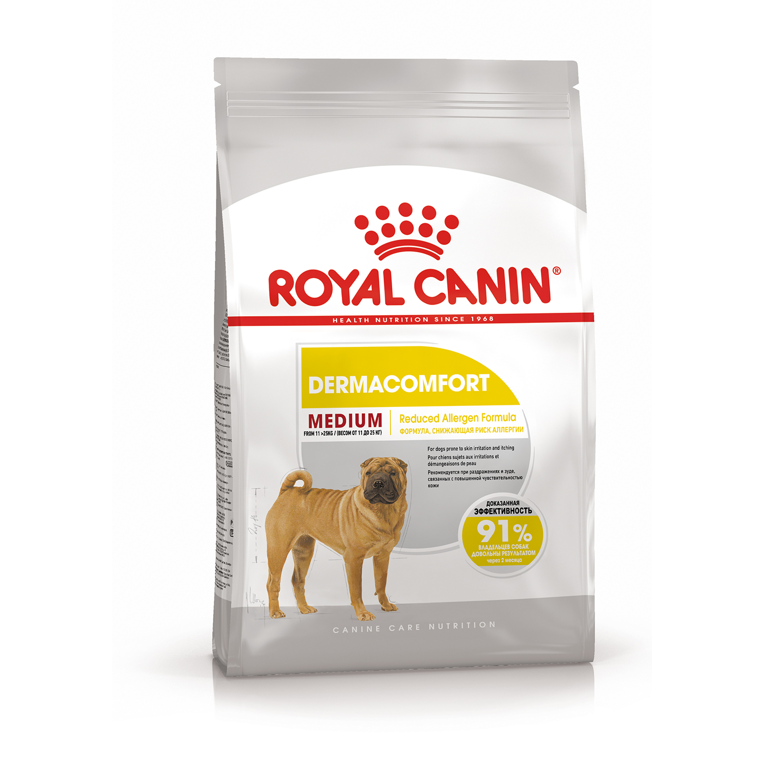 Royal Canin корм для взрослых собак средних пород с чувствительной кожей —  купить по доступной цене с доставкой