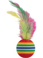 Triol Мяч с пером набор дразнилка для кошек цветной