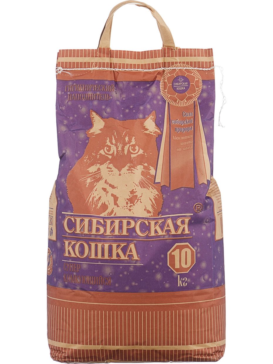 Сибирская кошка Супер комкующийся глиняный наполнитель для кошачьих туалетов (10 л)