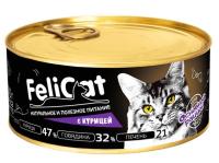 FeliCat влажный корм в желе для взрослых кошек всех пород, курица