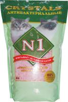 N1 Силикагелевый антибактериальный наполнитель: Зеленый Кристалс №1, (Crystals № 1)
