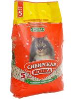 Сибирская кошка Экстра впитывающий минеральный наполнитель для кошачьих туалетов