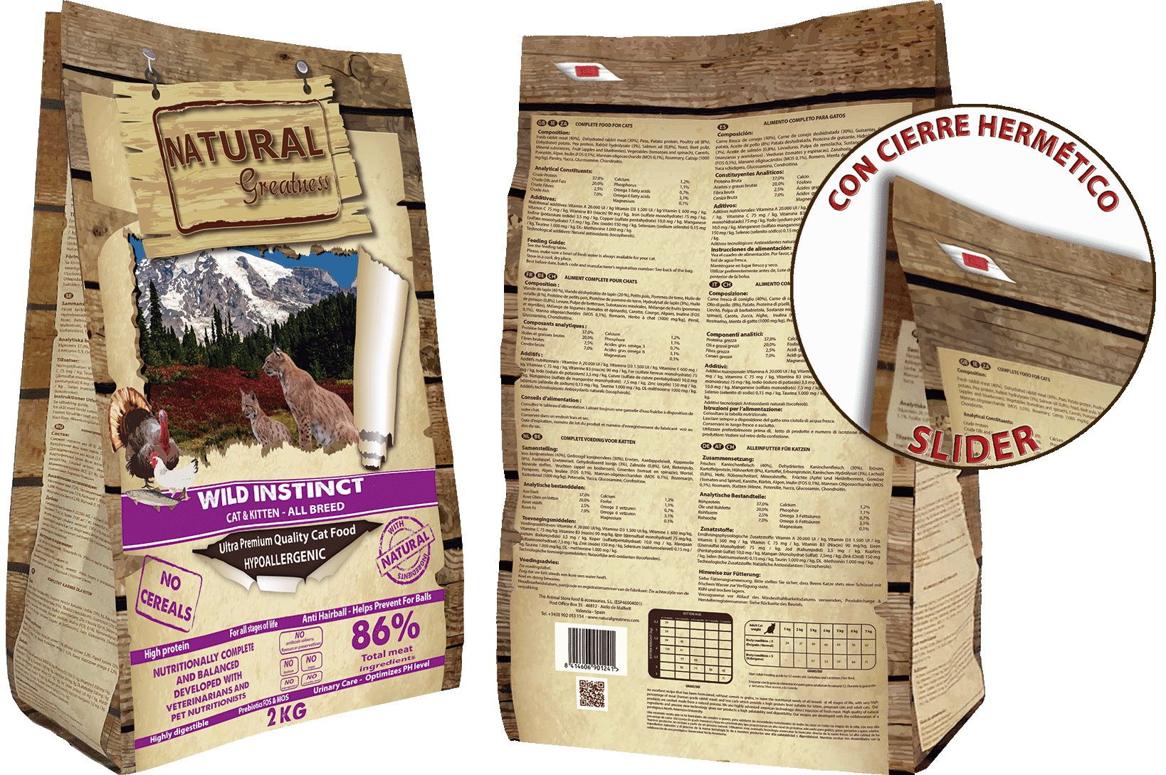 Natural Greatness гипоаллергенный корм для взрослых кошек всех пород, индейка и курица