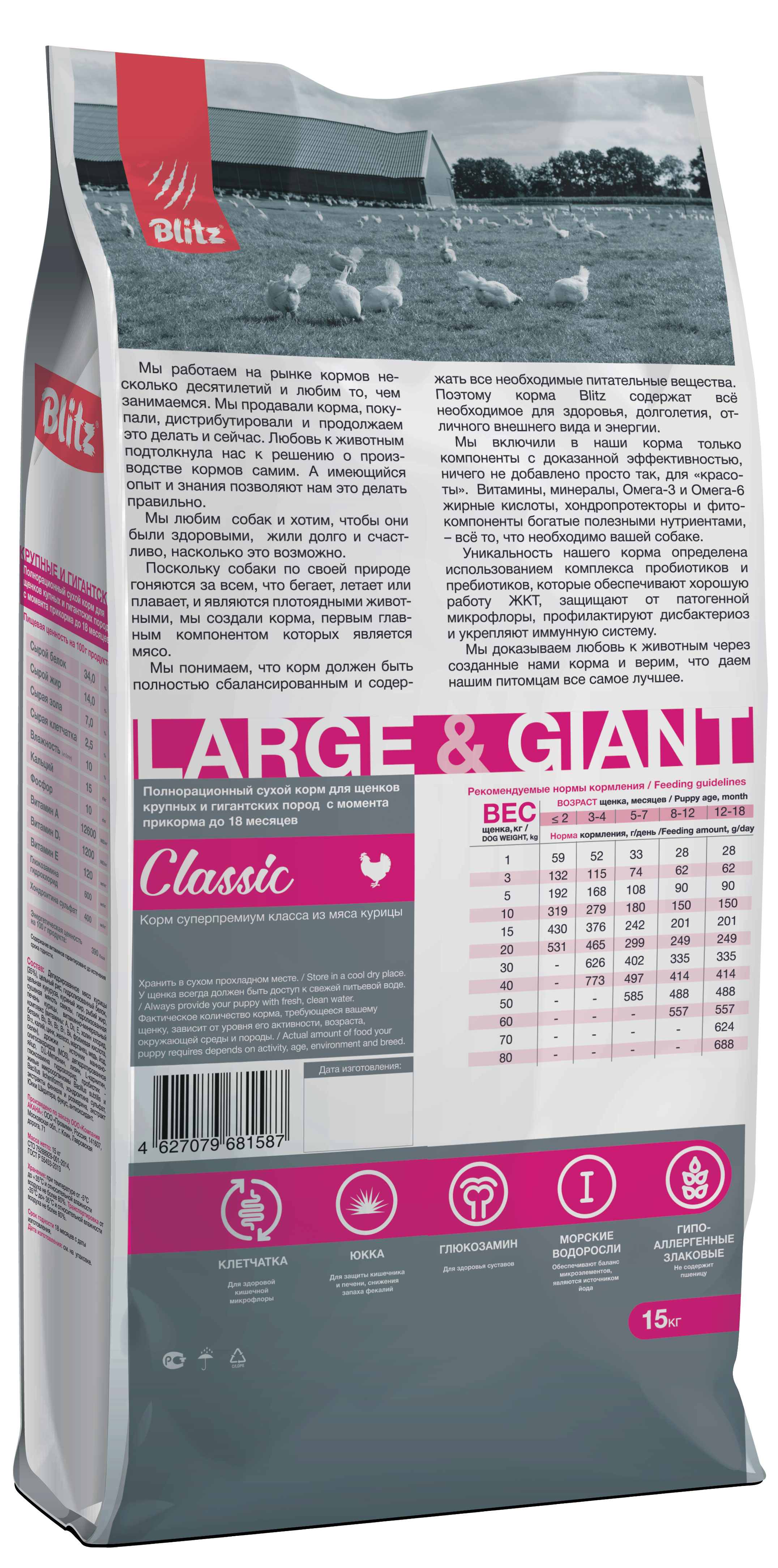 BDD03-3-15000 PUPPY LARGE & GIANT15 kg contr