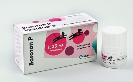 Intervet Вазотоп препарат для контроля артериального давления у взрослых кошек и собак всех пород