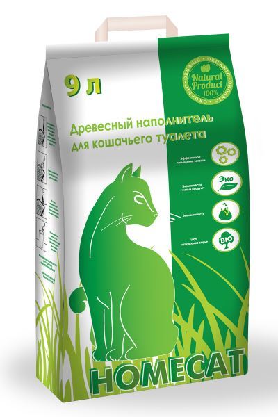 HOMECAT Древесный наполнитель мелкие гранулы