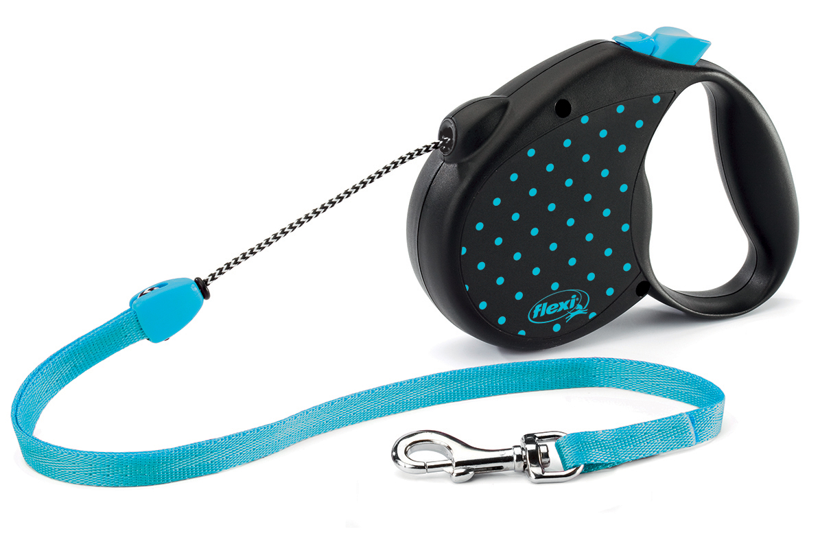 Flexi Color рулетка-трос (S (до 12 кг), голубой)