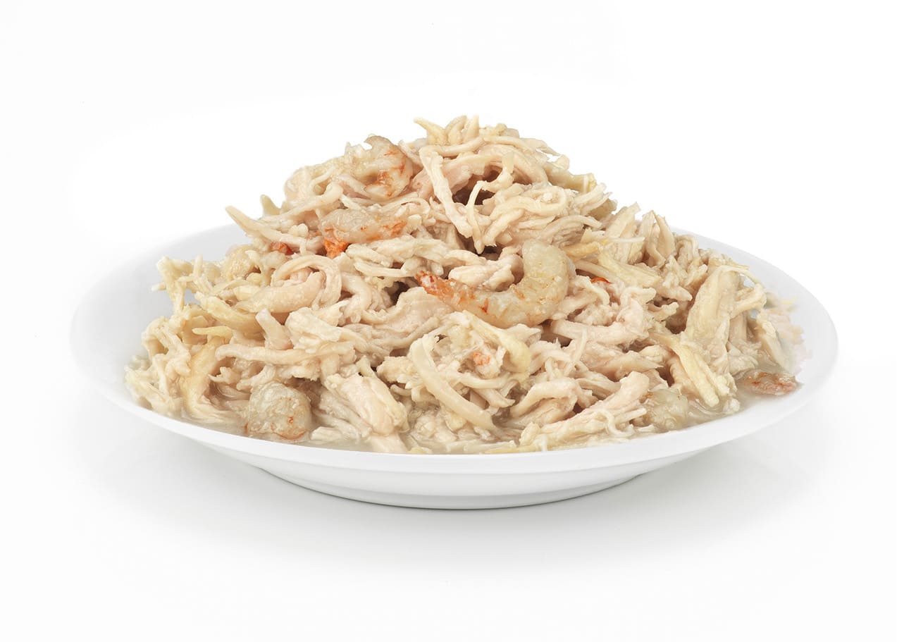 100.3.008 CANAGAN Полнорац. конс.корм дкошек ЦЫПЛЕНОК с КРЕВЕТКАМИ 75г содержимое банки