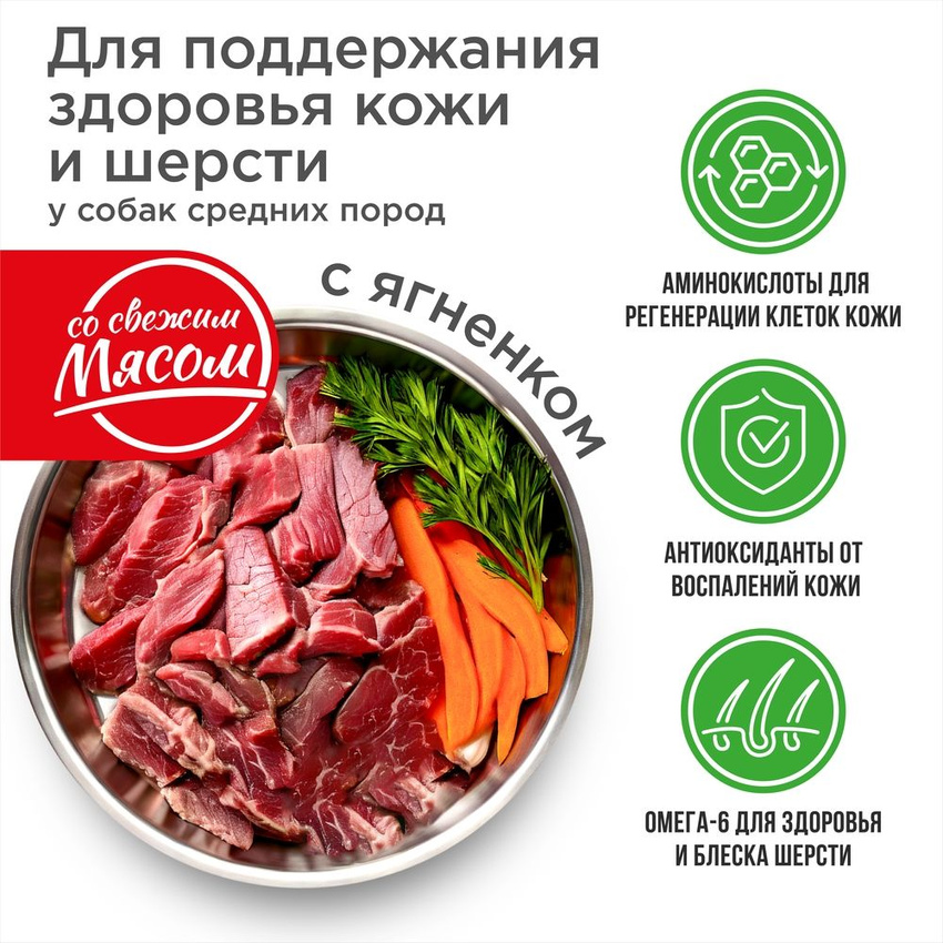 Quattro корм для взрослых собак породы Лабрадор-ретривер, с ягненком