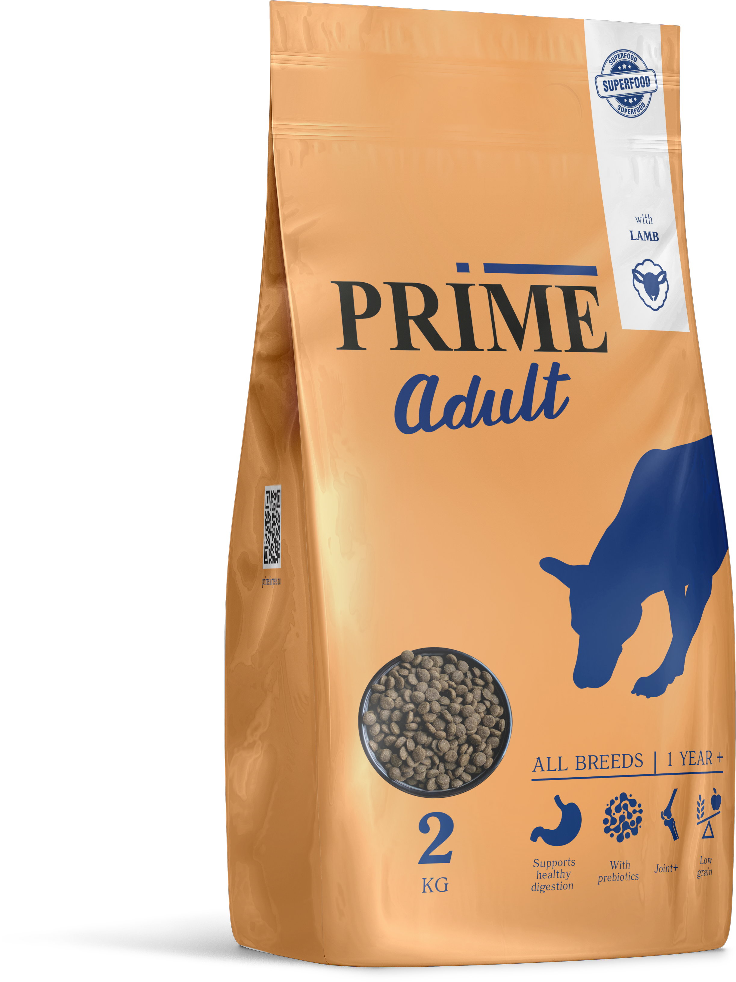137.1.2676    PRIME ADULT ягненок 2кг дсобак ВСЕХ пород с 1г (уп5)