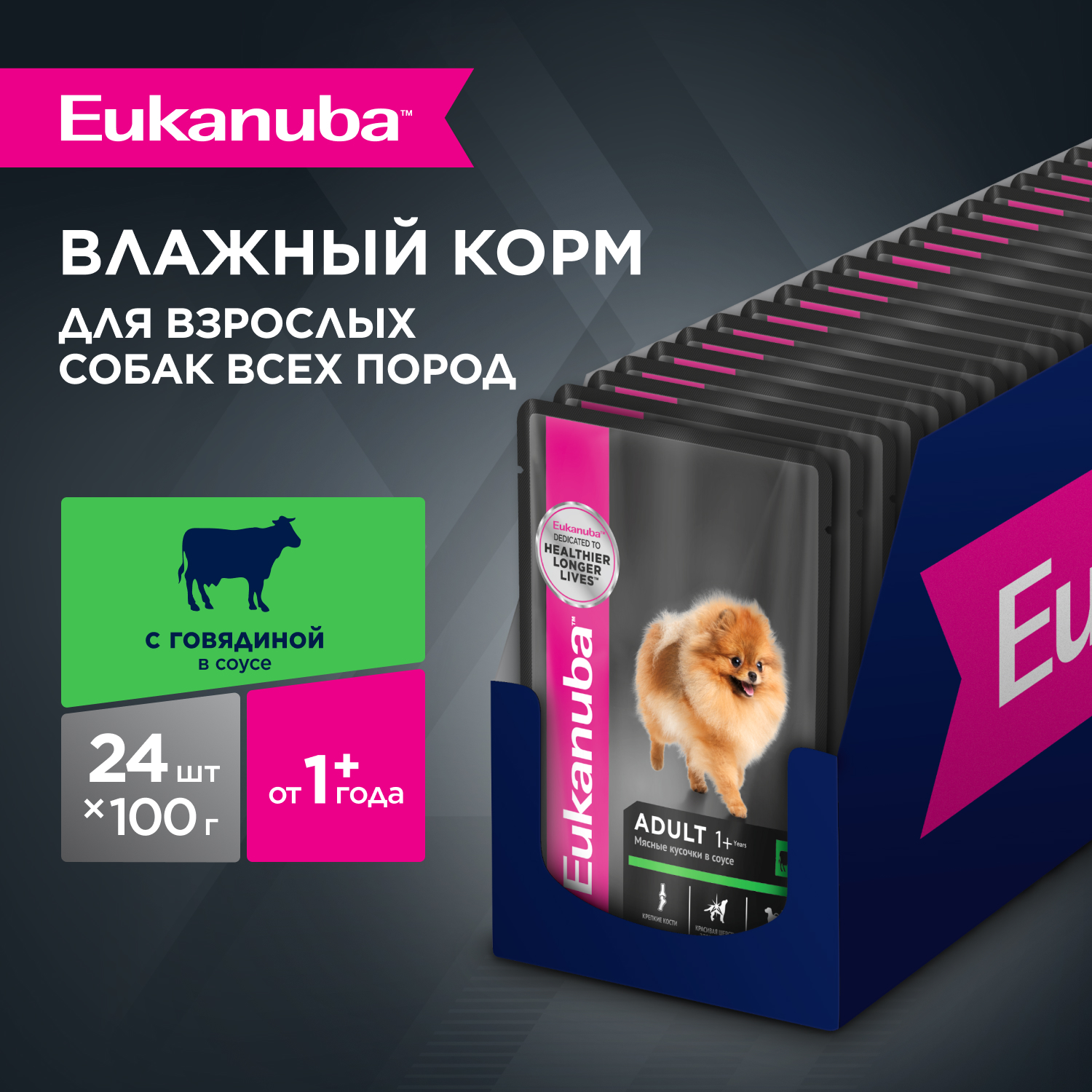1-100gx24-BOX-ВЛАЖНЫЙ-ДЛЯ СОБАК ВСЕХ ПОРОД-ГОВЯДИНА