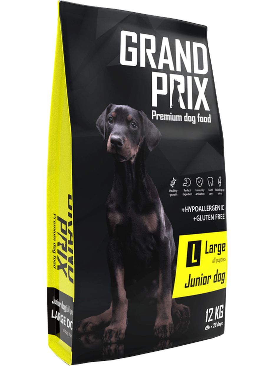 Grand Prix корм для щенков крупных пород, курица (12 кг)