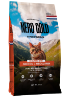 Nero Gold корм для кошек и котят с лососем и овощами
