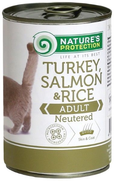 Nature’s Protection влажный корм для стерилизованных кошек и кастрированных котов всех пород, индейк