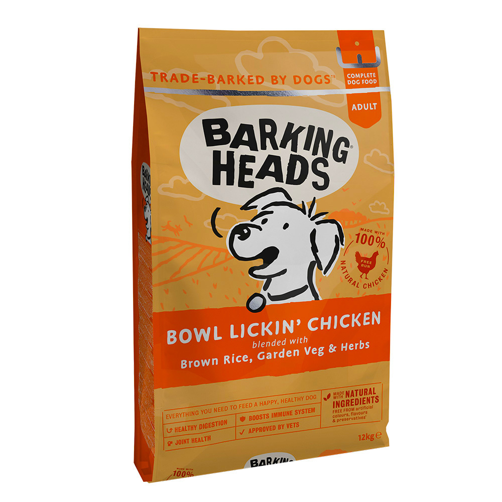 Barking Heads корм для взрослых собак всех пород, деликатное пищеварение, курица и рис 