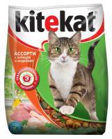 Сухой корм Kitekat ассорти с курицей и индейкой для кошек